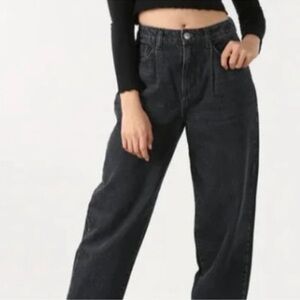Old Navy Extra High Rise Balloon Jeans Black Size 8 Tall